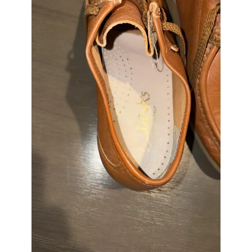 Clarks Originals Men’s 9M Tan Leather Wallabee Lace Up Casual Shoes